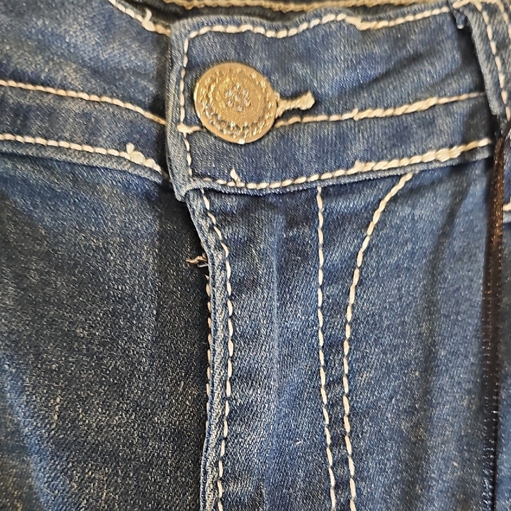NEW Sky Super Soft Flare Juniors Embellished Denim Bling Jeans Size 13/14 - Picture 8 of 14